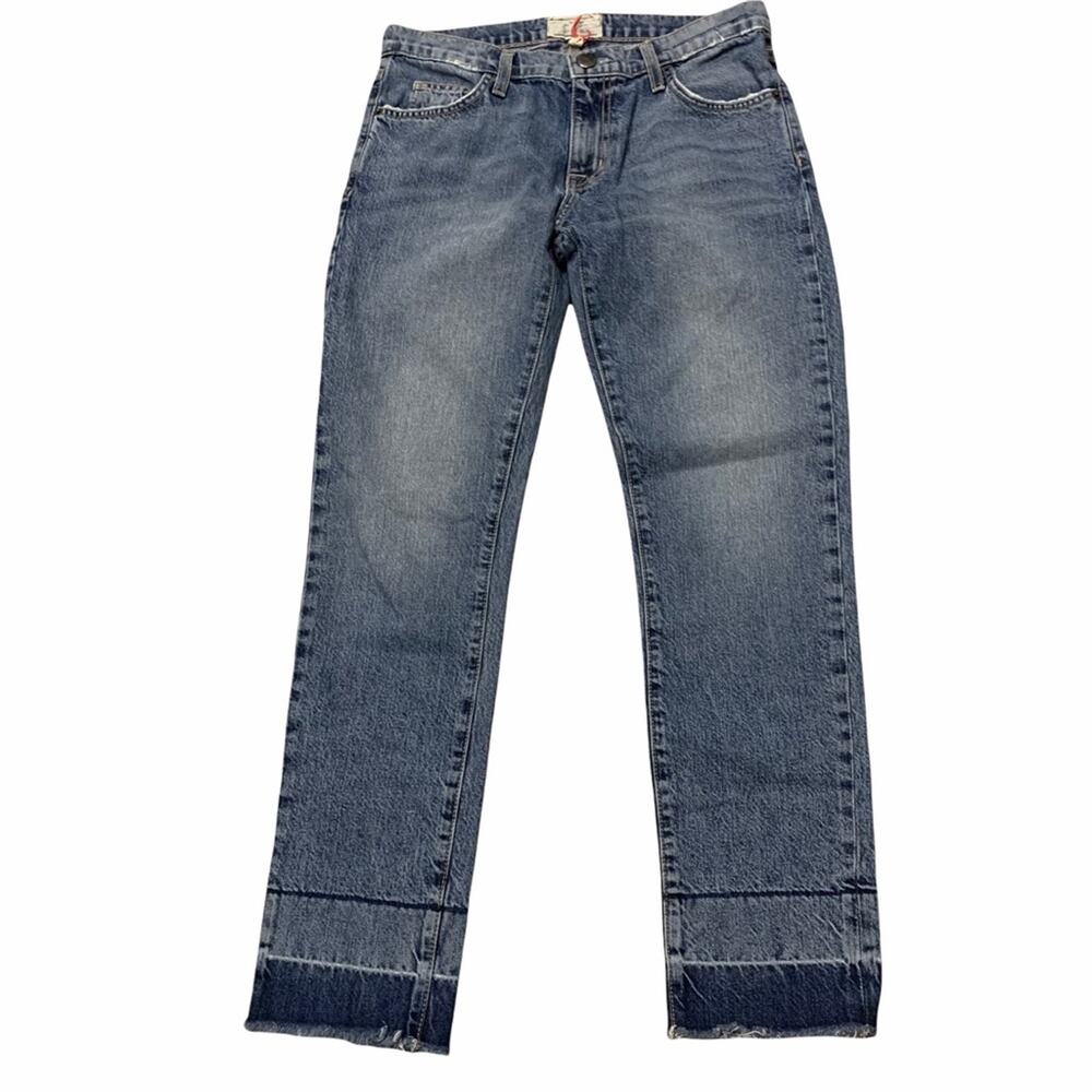 Current/Elliott Women's Straight Leg Jeans in Medium Blue Wash